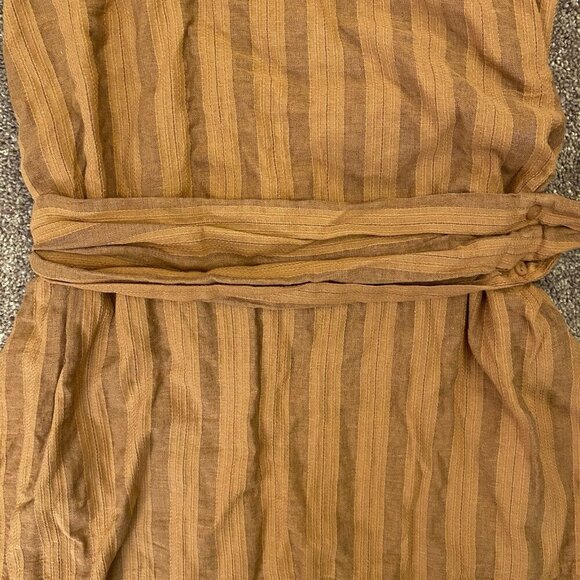 Zara Women's One Shoulder Sleeveless Top Brown Striped Tie Size S - Small - NWT - Picture 4 of 16